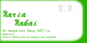 maria makai business card